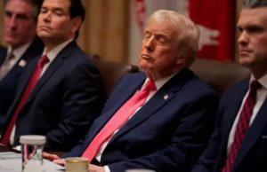Donald Trump branded ‘commander in sleep’ after appearing to fall asleep in cabinet meeting